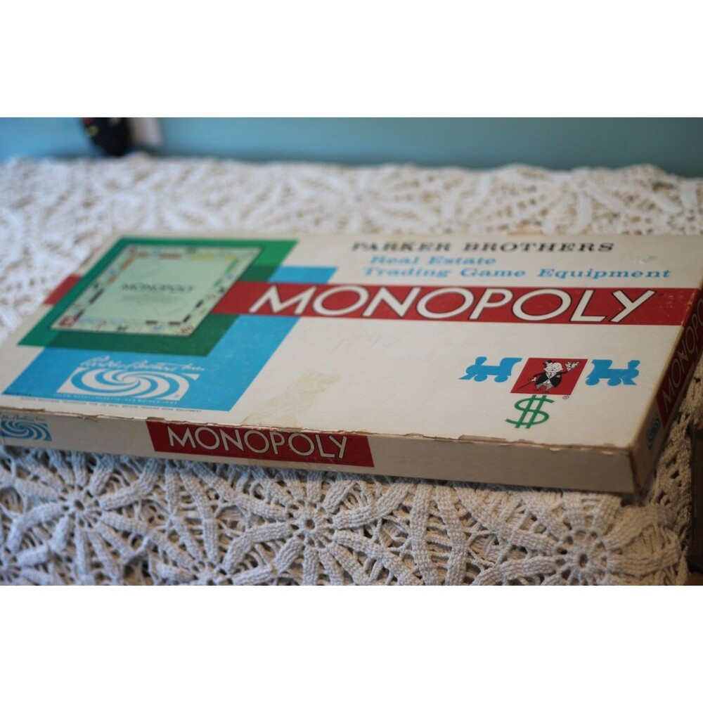 Vintage 1961 Monopoly Board Game Parker Brothers Classic Original Missing TN Ave